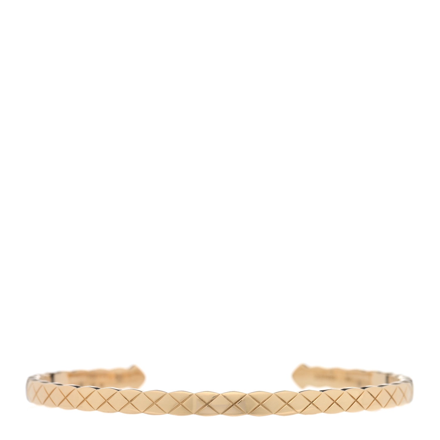 Chanel 18K Yellow Gold Coco Crush Cuff Bracelet M 1737332