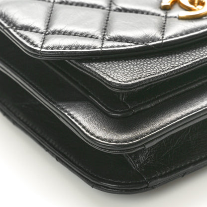 Chanel Calfskin Caviar Quilted Mini Chain Handle Flap Black 8 of 9