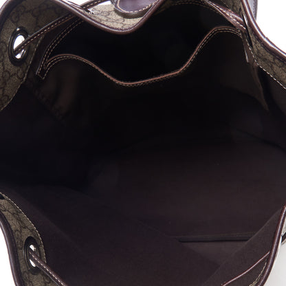 Gucci GG Supreme Monogram Drawstring Backpack Dark Brown 6 of 7