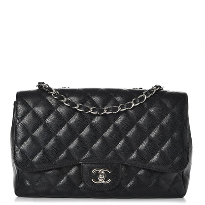 Chanel Caviar Quilted Jumbo Single Flap Black 1 of 10