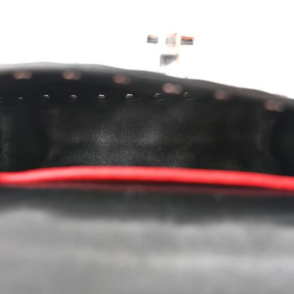 Valentino Garavani Metallic Patent Quilted Small Rockstud Spike Shoulder Bag Silver 5 of 9