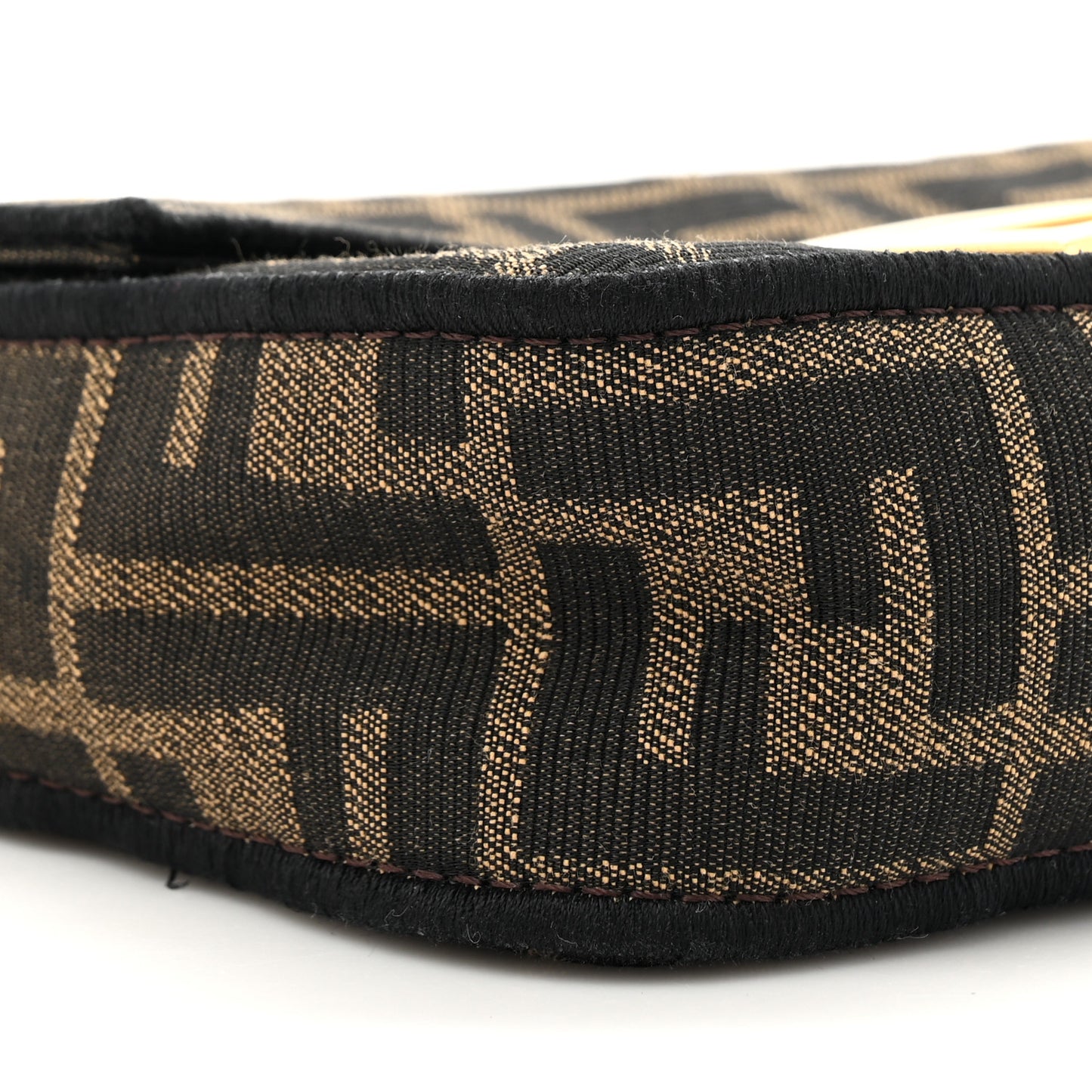 Fabric Jacquard FF 1974 Mini Baguette Tobacco Moro Black