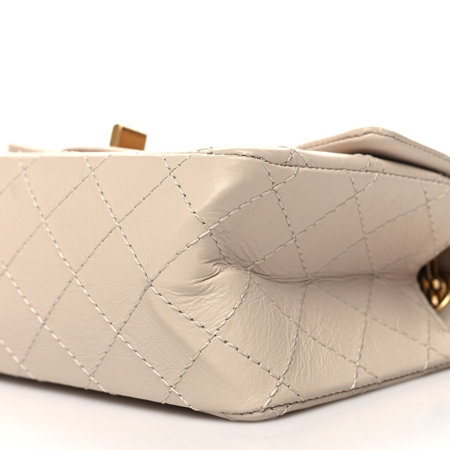 Chanel Aged Calfskin Quilted 2.55 Reissue Mini Flap Light Beige 10 of 11
