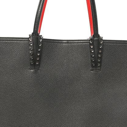 Christian Louboutin Calfskin Spikes East West Cabata Tote Black 7 of 9