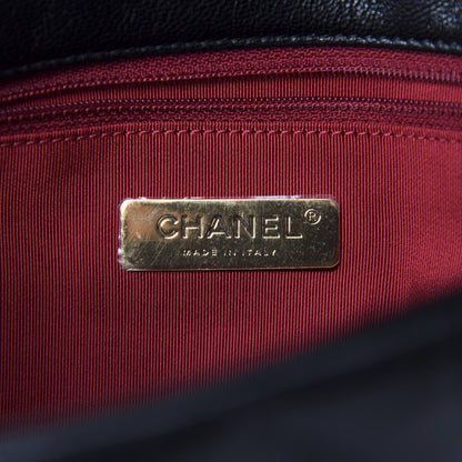 Chanel Goatskin Quilted Medium 19 Flap Black 8 of 11
