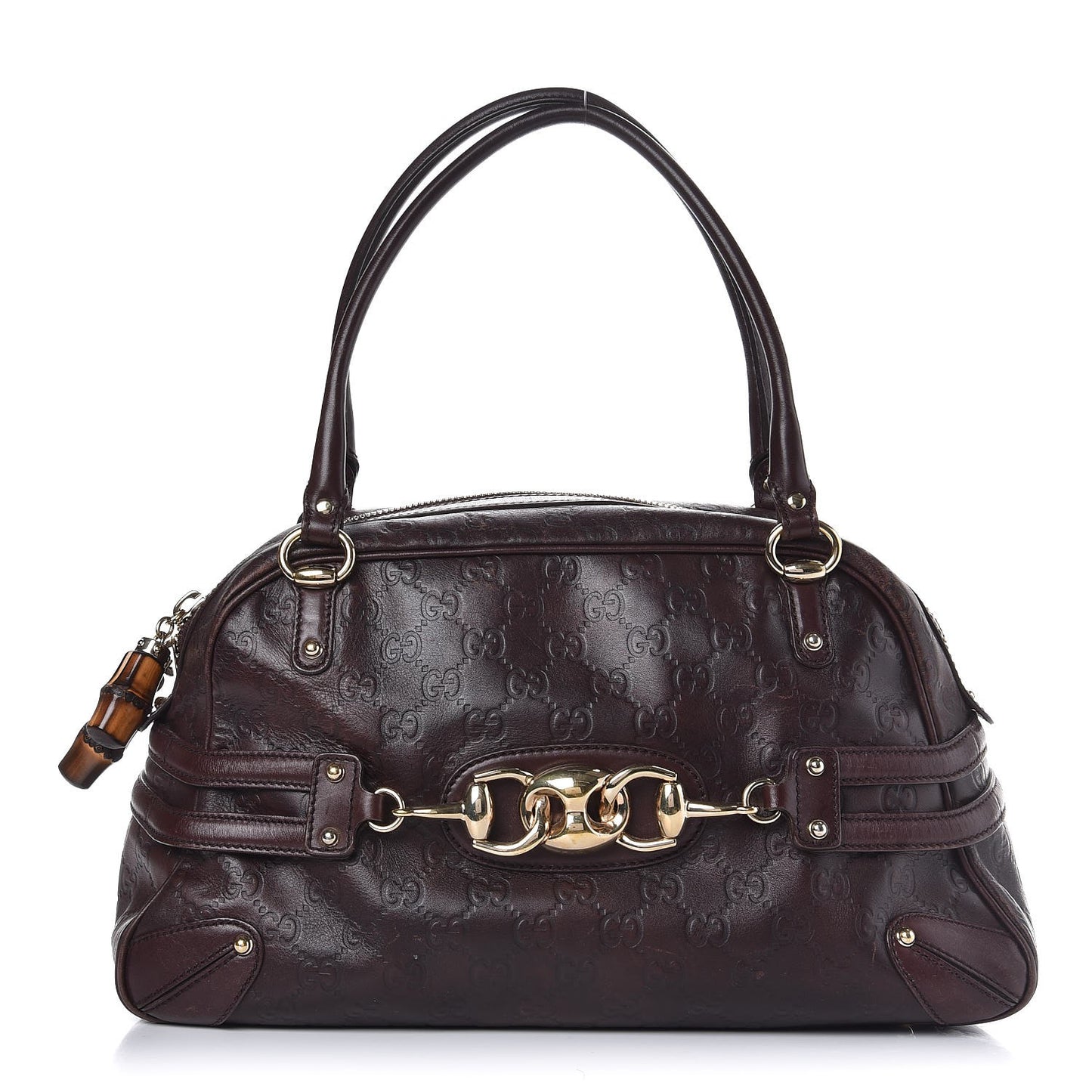 Guccissima Large Wave Boston Dark Brown