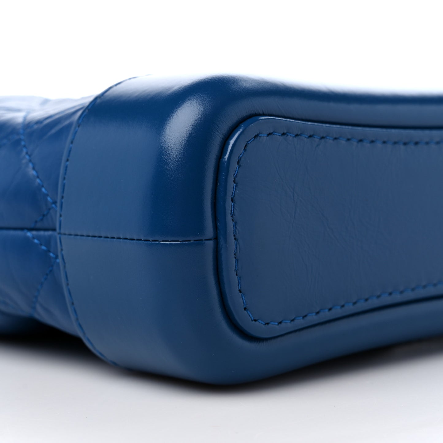 Aged Calfskin Quilted Small Gabrielle Hobo Blue