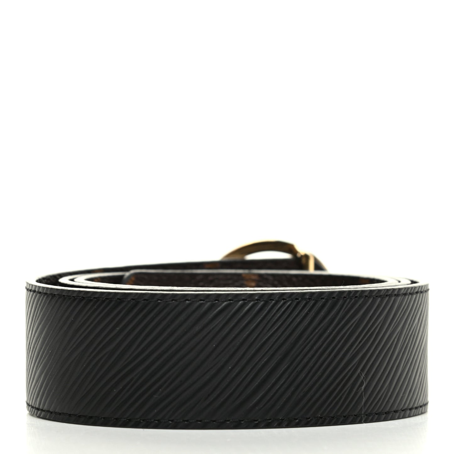 Monogram Epi 35mm LV Circle Reversible Belt 75 30 Black