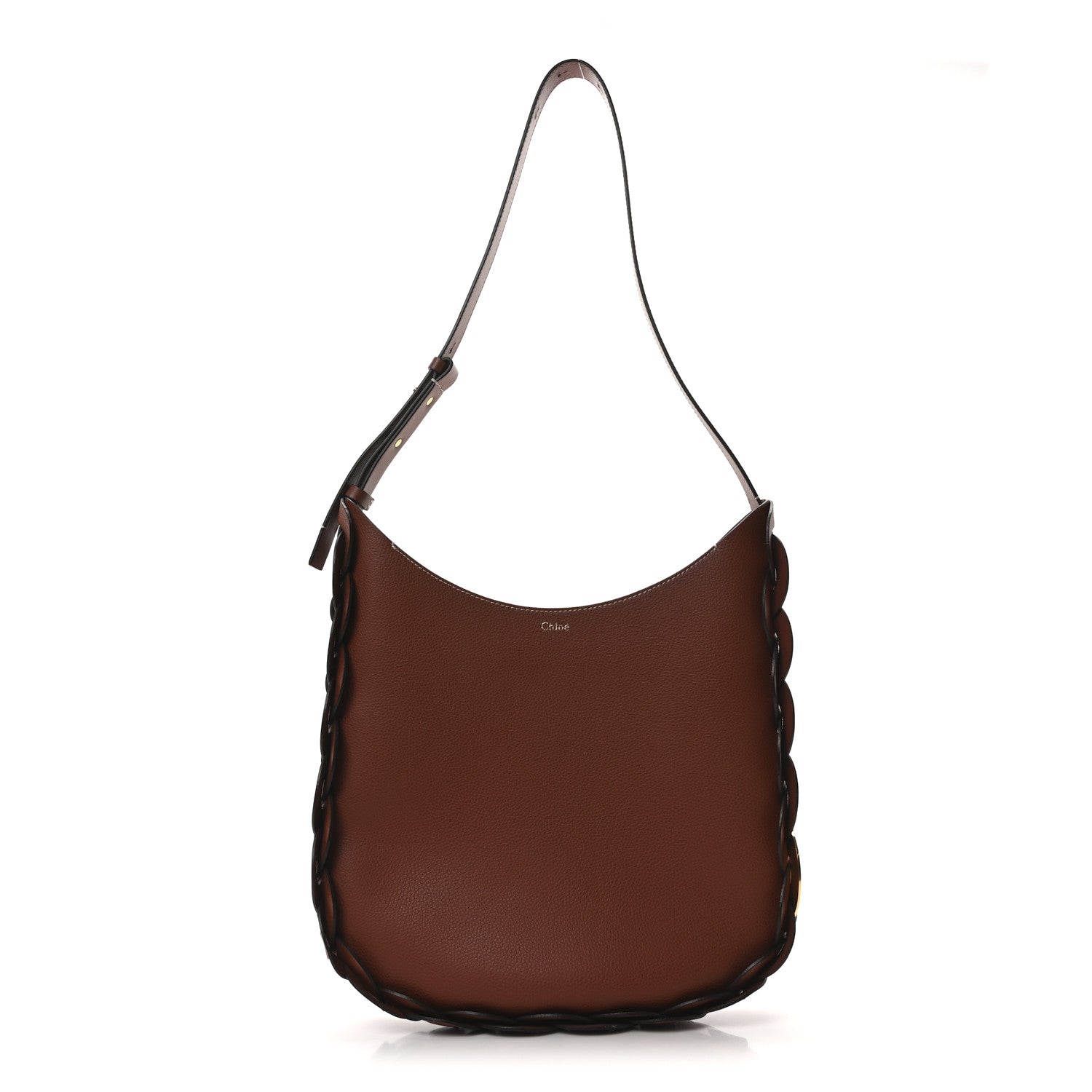 Chloe Small Grain Smooth Calfskin Medium Darryl Hobo Sepia Brown 1 of 9