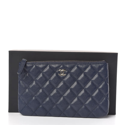 Chanel Caviar Quilted Cosmetic Case Navy 8 of 8