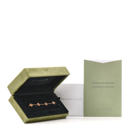 Van Cleef & Arpels 18K Rose Gold 6 Motifs Sweet Alhambra Bracelet 5 of 5