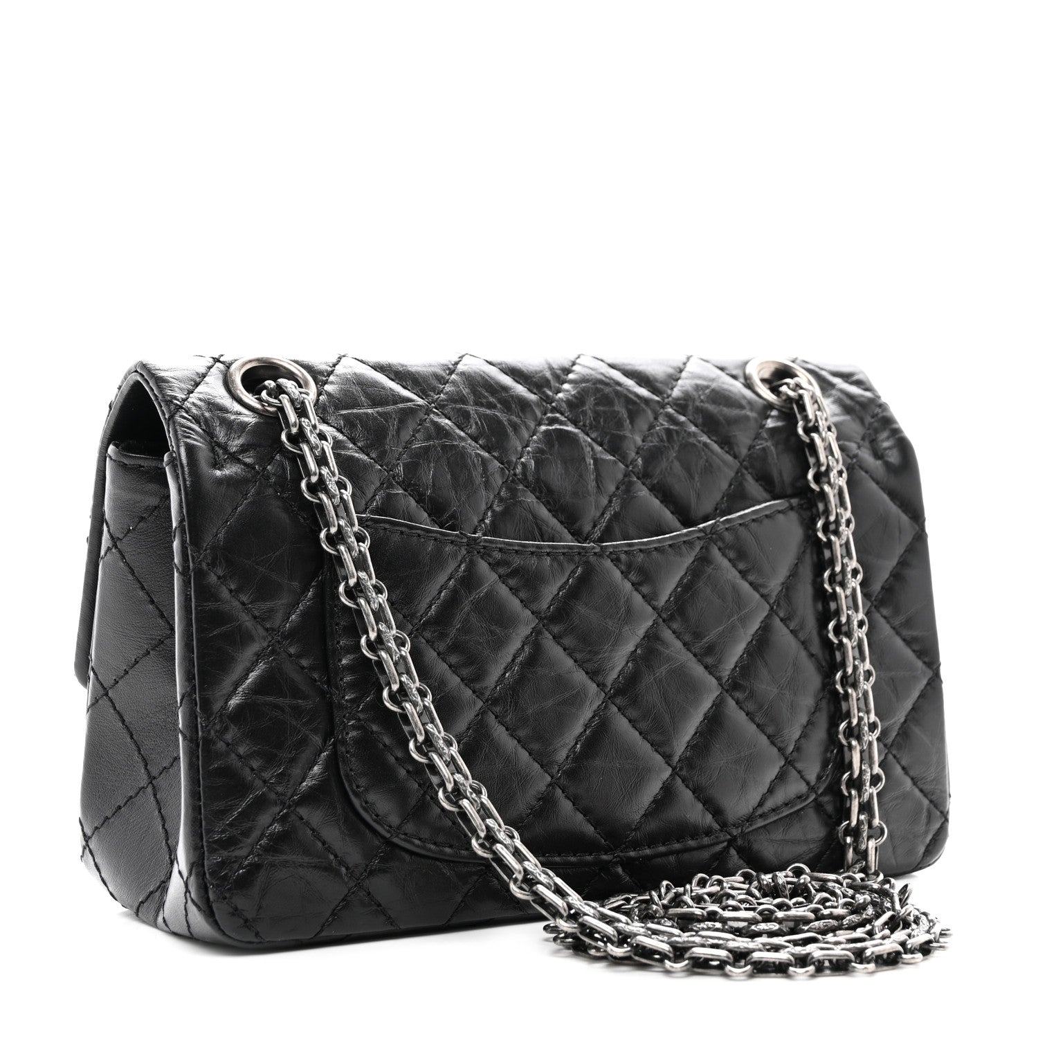 Chanel Aged Calfskin Quilted 2.55 Reissue Mini Flap Black 3 of 12