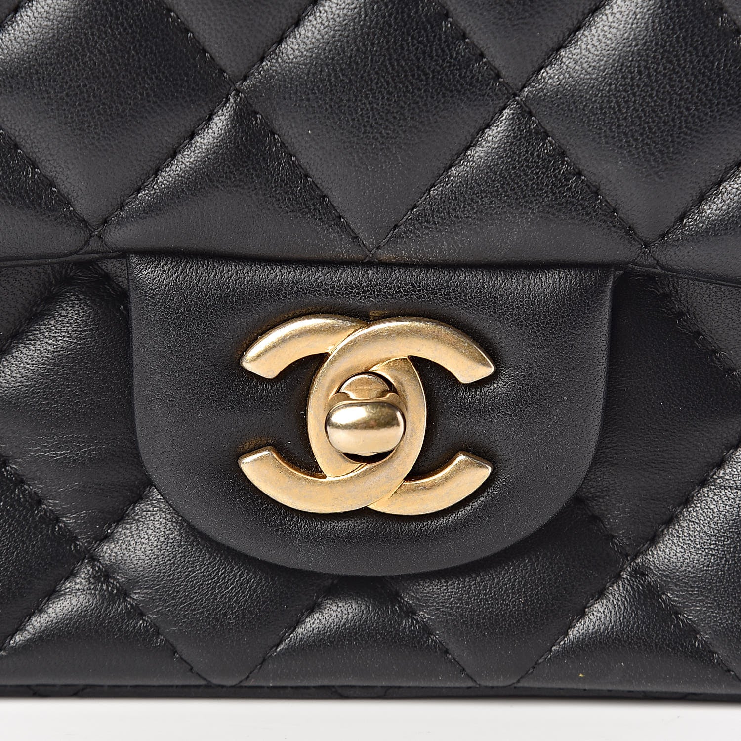 Chanel Lambskin Quilted Mini Square Flap Black 5 of 10