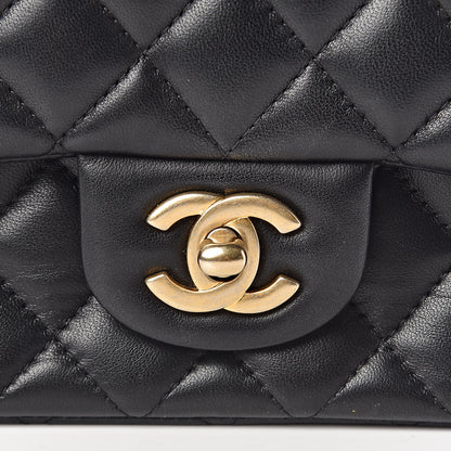 Chanel Lambskin Quilted Mini Square Flap Black 5 of 10