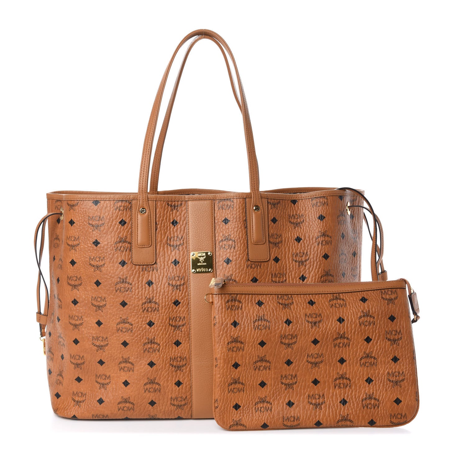 Visetos Large Liz Reversible Shopper Tote Cognac