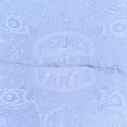 Hermes Silk Bouclerie Moderne Scarf 115 Bleu 2 of 4