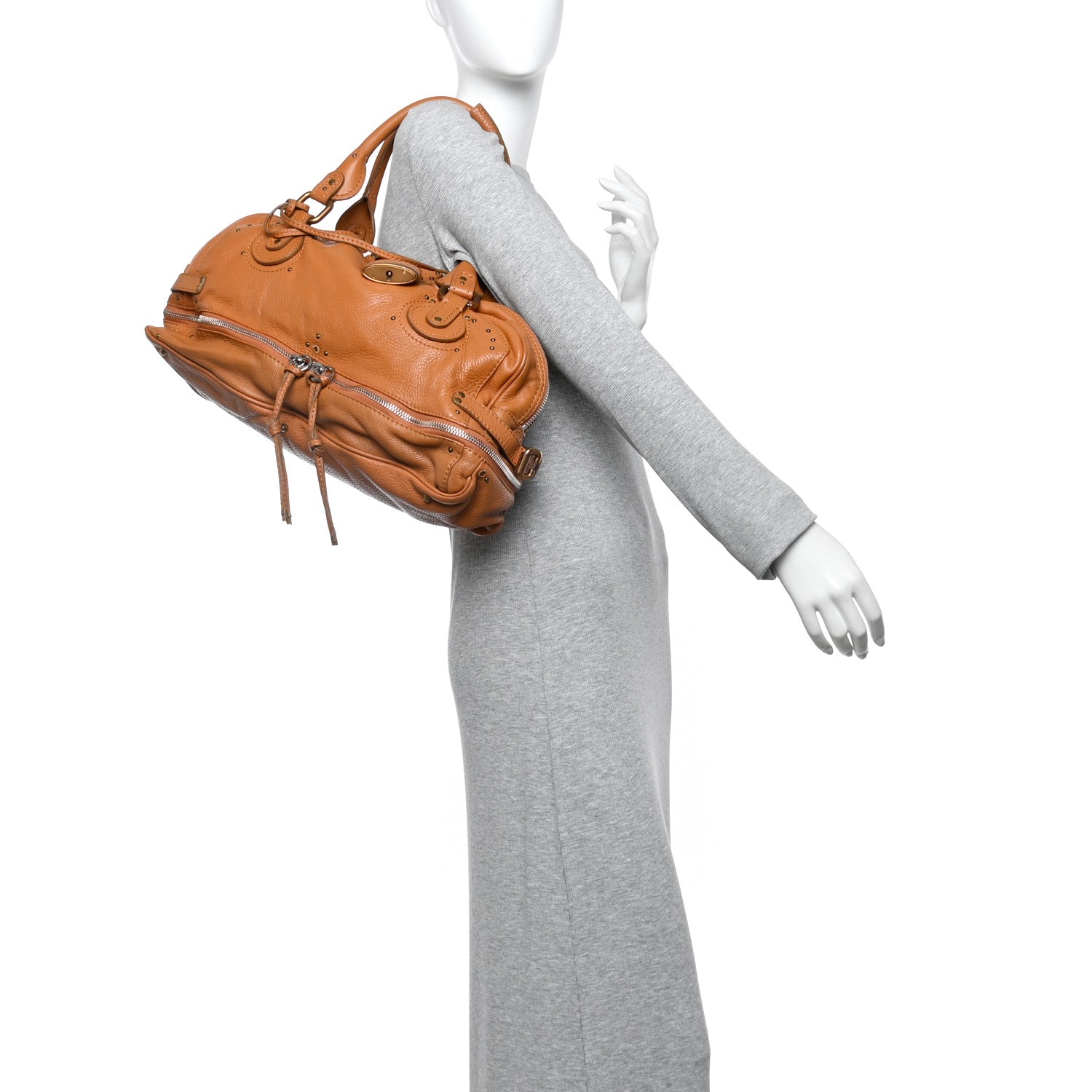 Chloe Calfskin Large Paddington Satchel Beige 2 of 10