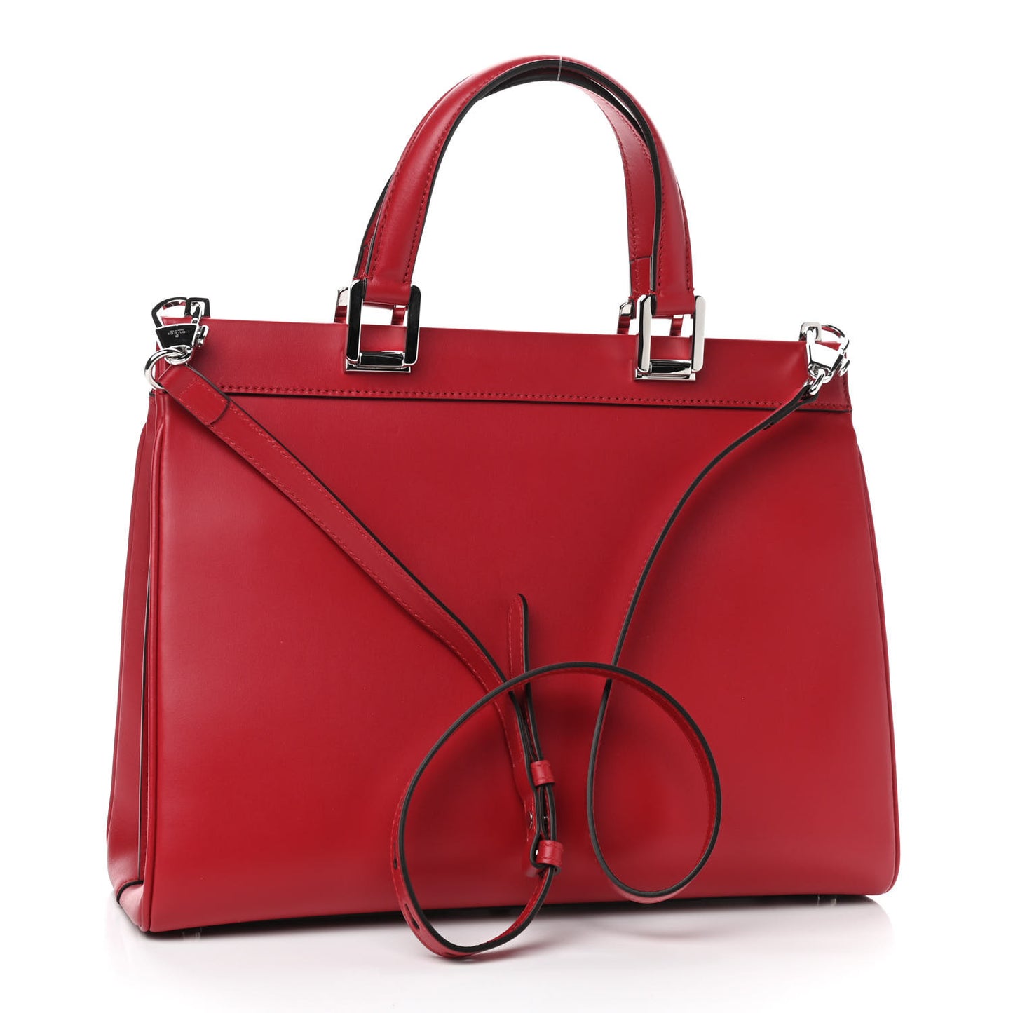 Shibuya Calfskin Medium Zumi Top Handle Bag Hibiscus Red