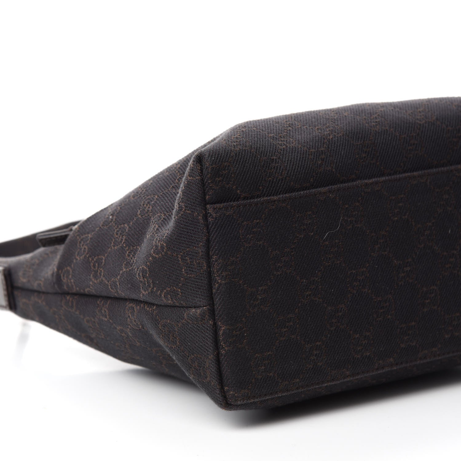 Gucci Denim Monogram Small Hobo Dark Brown 6 of 14