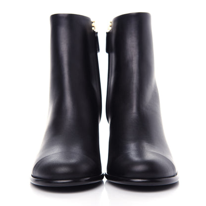 Chanel Calfskin CC Ankle Boots 37.5 Black 2 of 11
