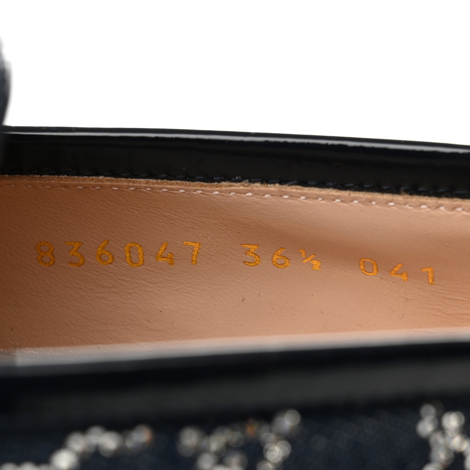 Gucci Denim Crystal GG Monogram Horsebit Womens Jordaan Loafers 36.5 Deep Blue Blue Milad 9 of 10