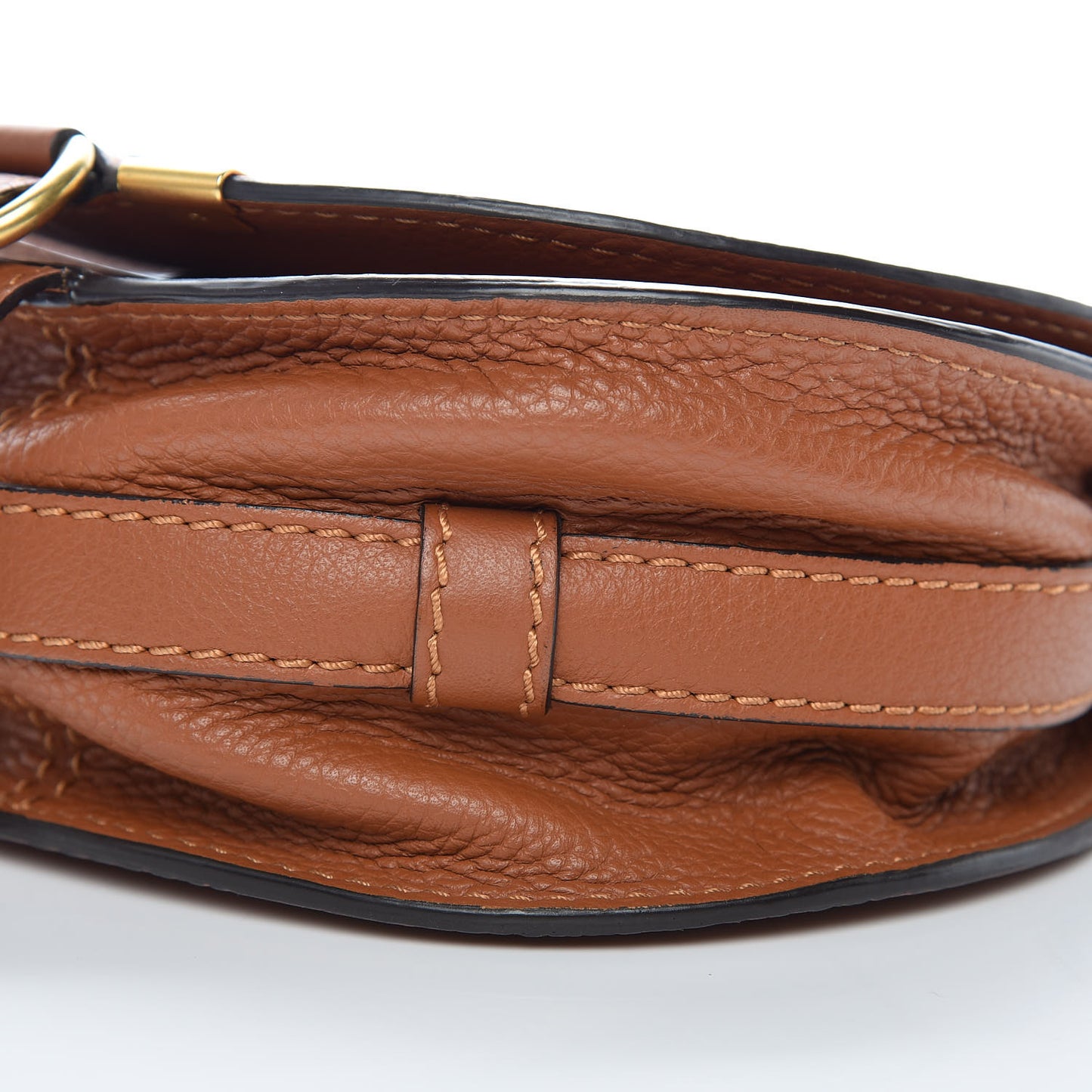 Calfskin Mini Marcie Round Crossbody Bag Tan