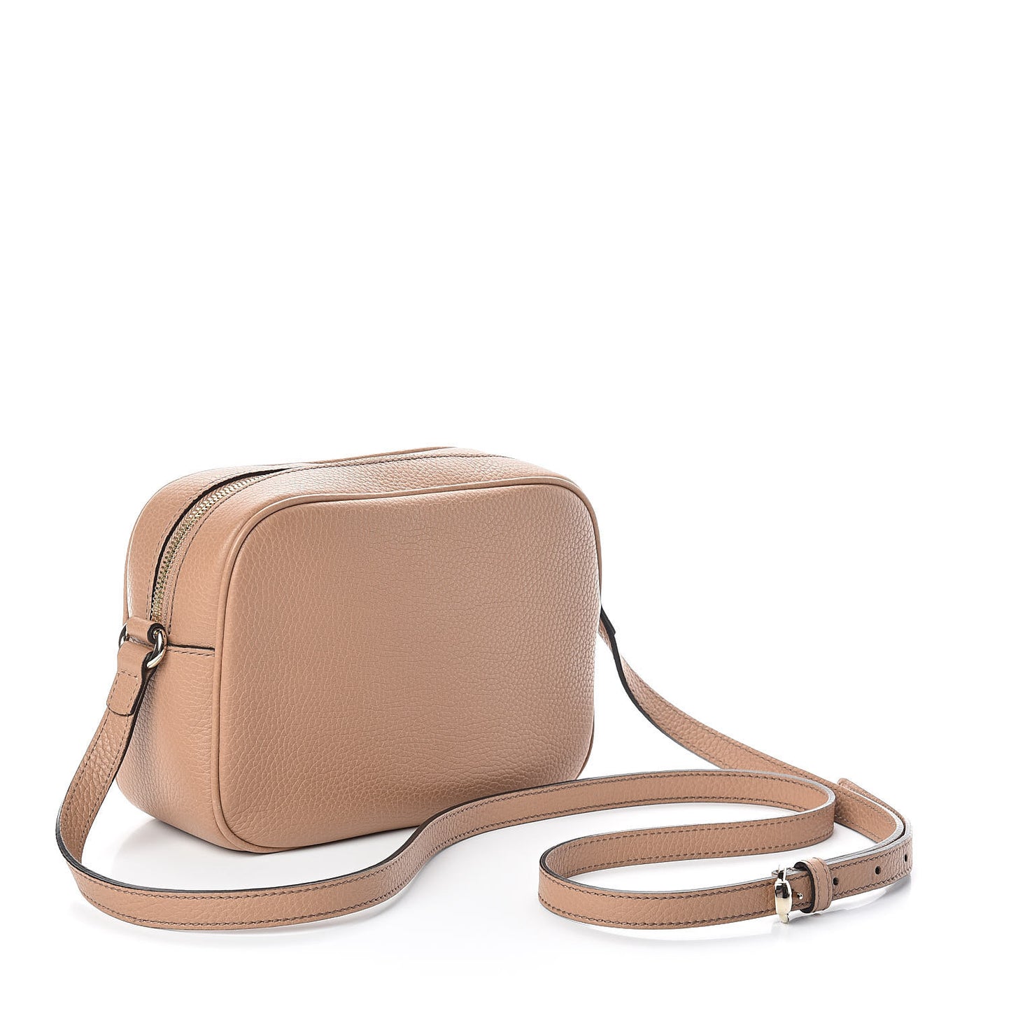 Pebbled Calfskin Small Soho Disco Bag Rose Beige