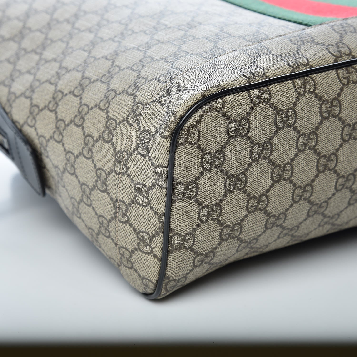 Gucci GG Supreme Monogram Web Dome Backpack Black 12 of 13