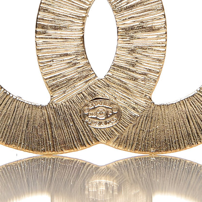 Chanel Metal Quilted CC Brooch Silver Gold 4 of 4