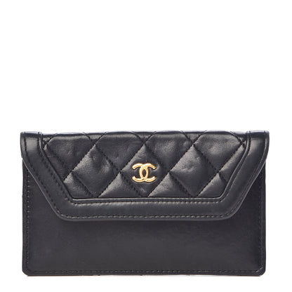 Chanel Lambskin Quilted Small Flap Wallet Black 1 of 5
