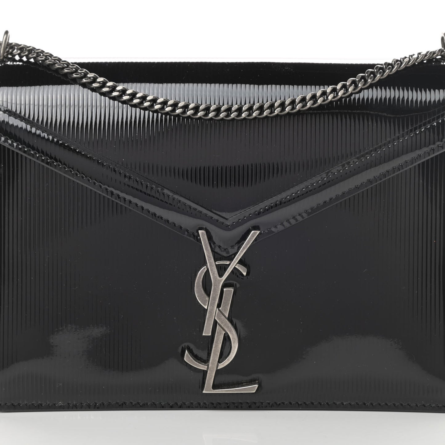 Patent Monogram Cassandra Clasp Bag Black