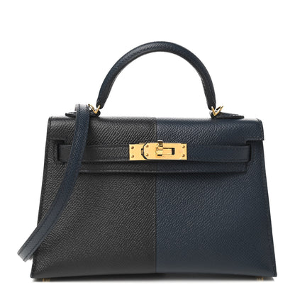 Hermes Epsom Casaque Mini Kelly Sellier 20 Black Bleu Indigo Rouge Grenat 1 of 9
