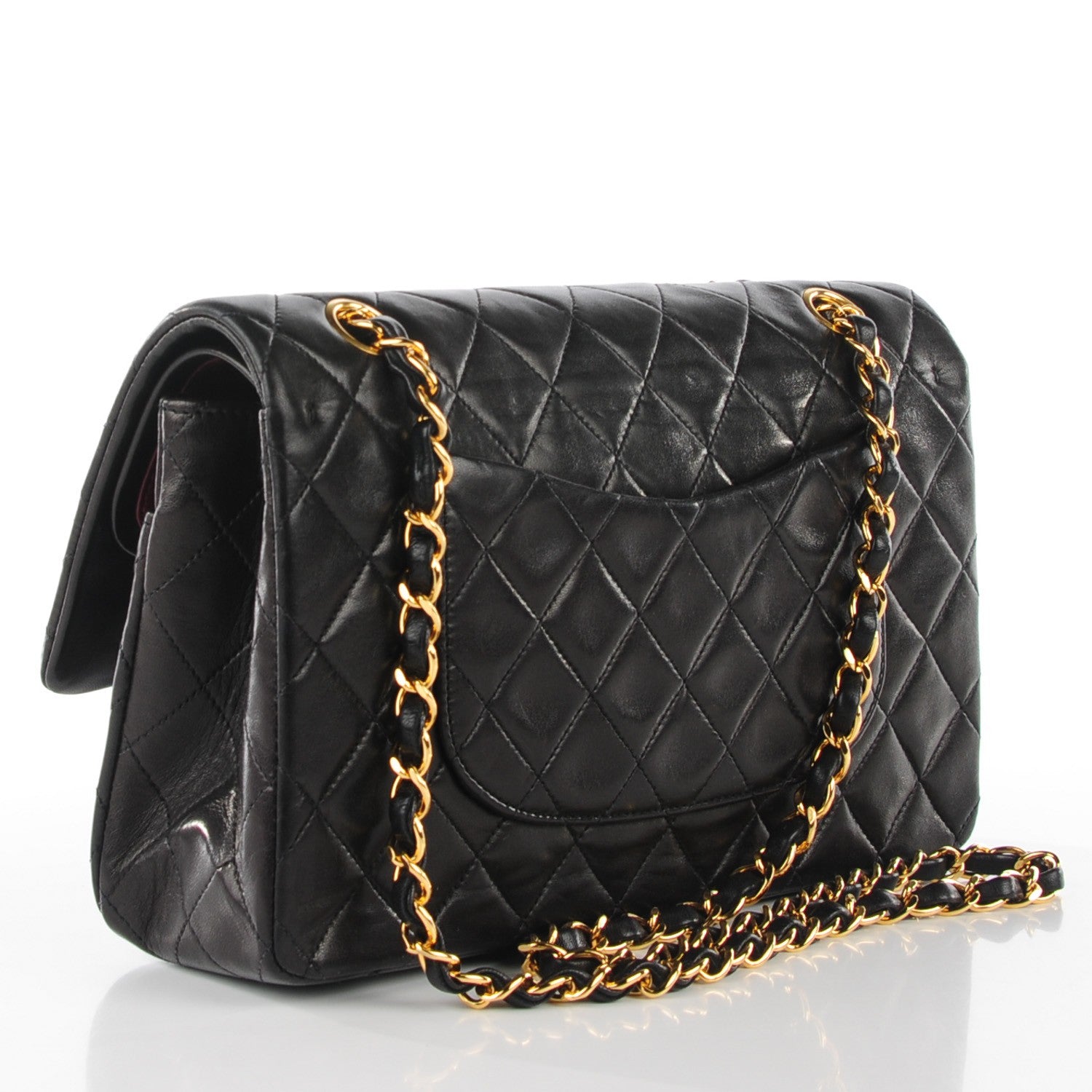 Chanel Lambskin Quilted Medium Double Flap Black 3 of 9