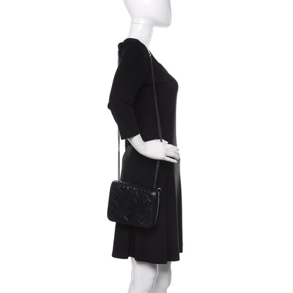 Saint Laurent Crinkled Calfskin Matelasse Monogram Niki Chain Wallet Black 2 of 10