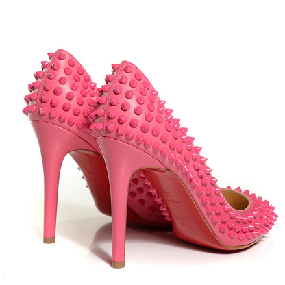 Christian Louboutin Nappa Pigalle Spikes 100 Pumps 38 Pink 4 of 7
