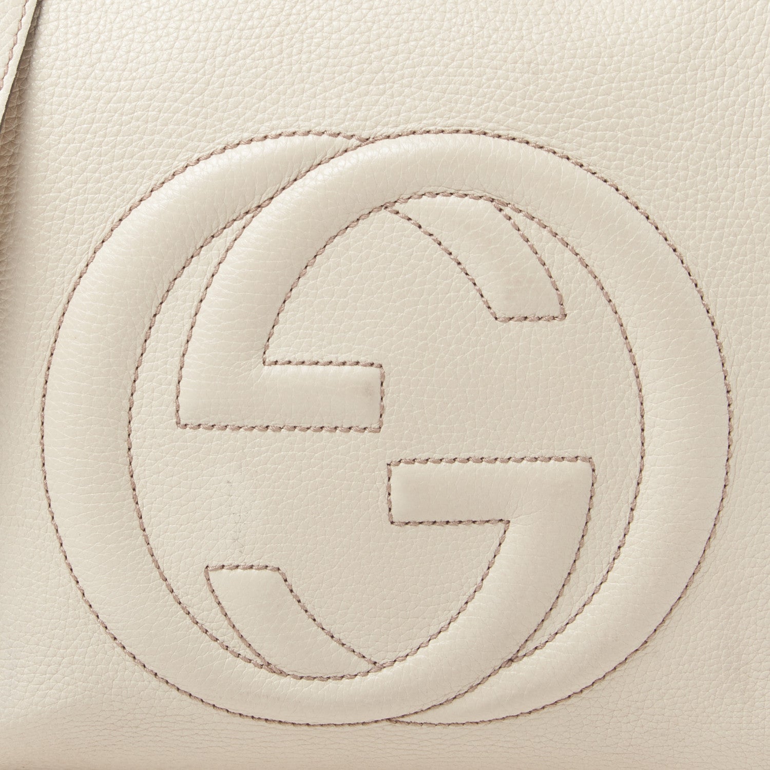 Gucci Pebbled Calfskin Large Soho Hobo Off White 8 of 12