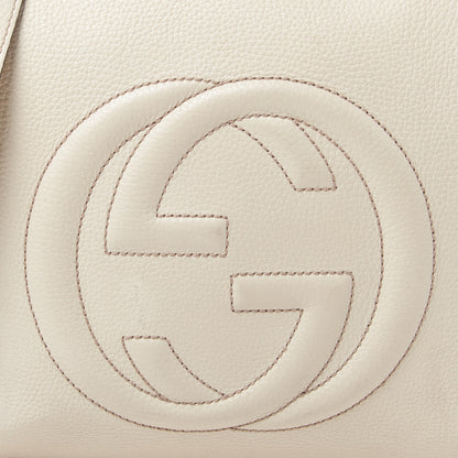 Gucci Pebbled Calfskin Large Soho Hobo Off White 8 of 12