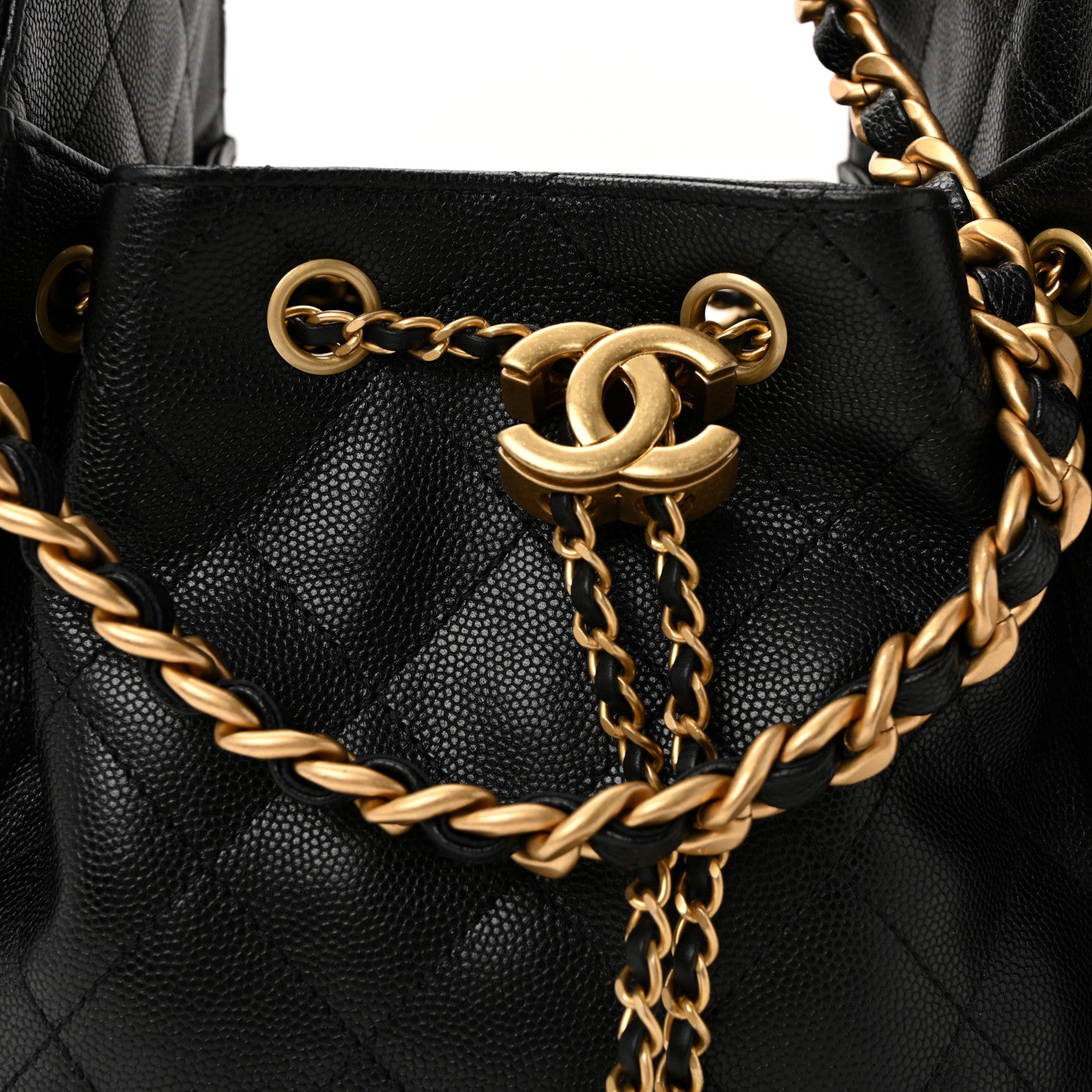 Chanel Caviar Quilted Small Chanel 25 Handbag Black 8 of 10