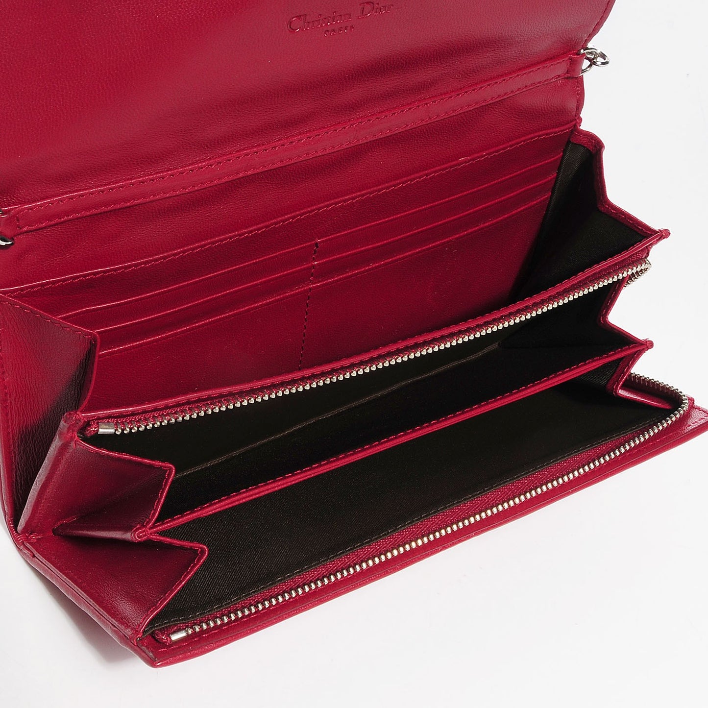 Lambskin Cannage Rendezvous Chain Wallet