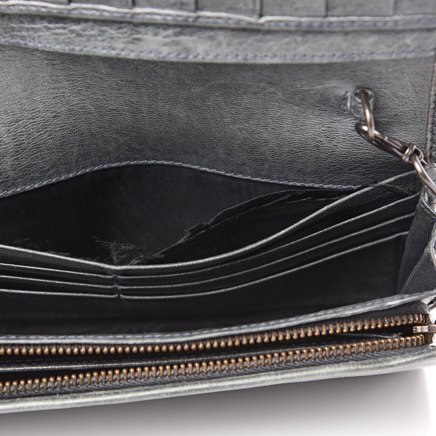Balenciaga Agneau Classic Hardware Continental Wallet on Strap Anthracite 15 of 15