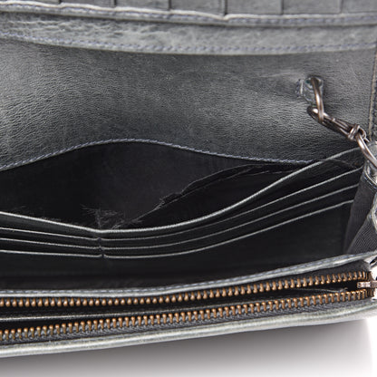 Balenciaga Agneau Classic Hardware Continental Wallet on Strap Anthracite 15 of 15