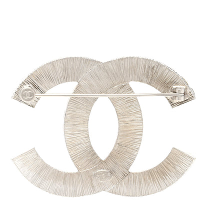 Chanel Baguette Crystal CC Brooch Silver 3 of 5