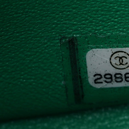 Chanel Lambskin Quilted Mini Square Flap Green 7 of 18