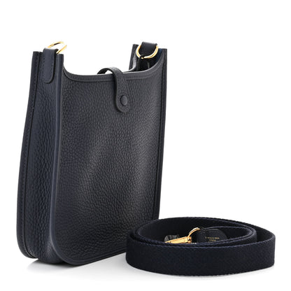 Hermes Taurillon Clemence Evelyne TPM Bleu Nuit 3 of 11