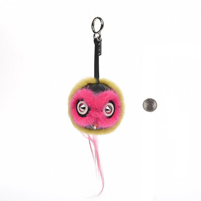 Fendi Mink Goat Fur Nappa QuTweet Coolibri Bag Bug Charm Verde Acido Fuxia Multicolor Black 2 of 3