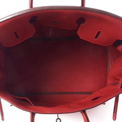 Hermes Taurillon Clemence Birkin 30 Rouge Casaque 12 of 30