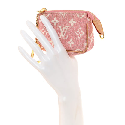 Louis Vuitton Denim Jacquard Monogram Micro Pochette Accessories Rose 2 of 7