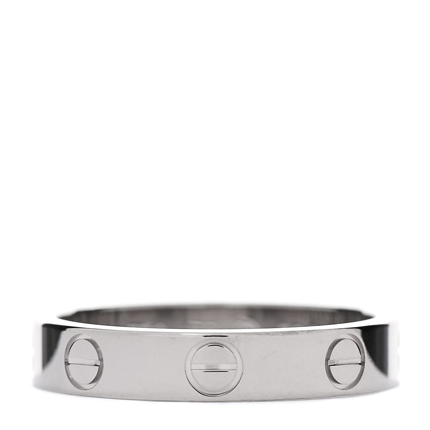 Cartier 18K White Gold 3.5mm LOVE Wedding Band Ring 52 6 2 of 10