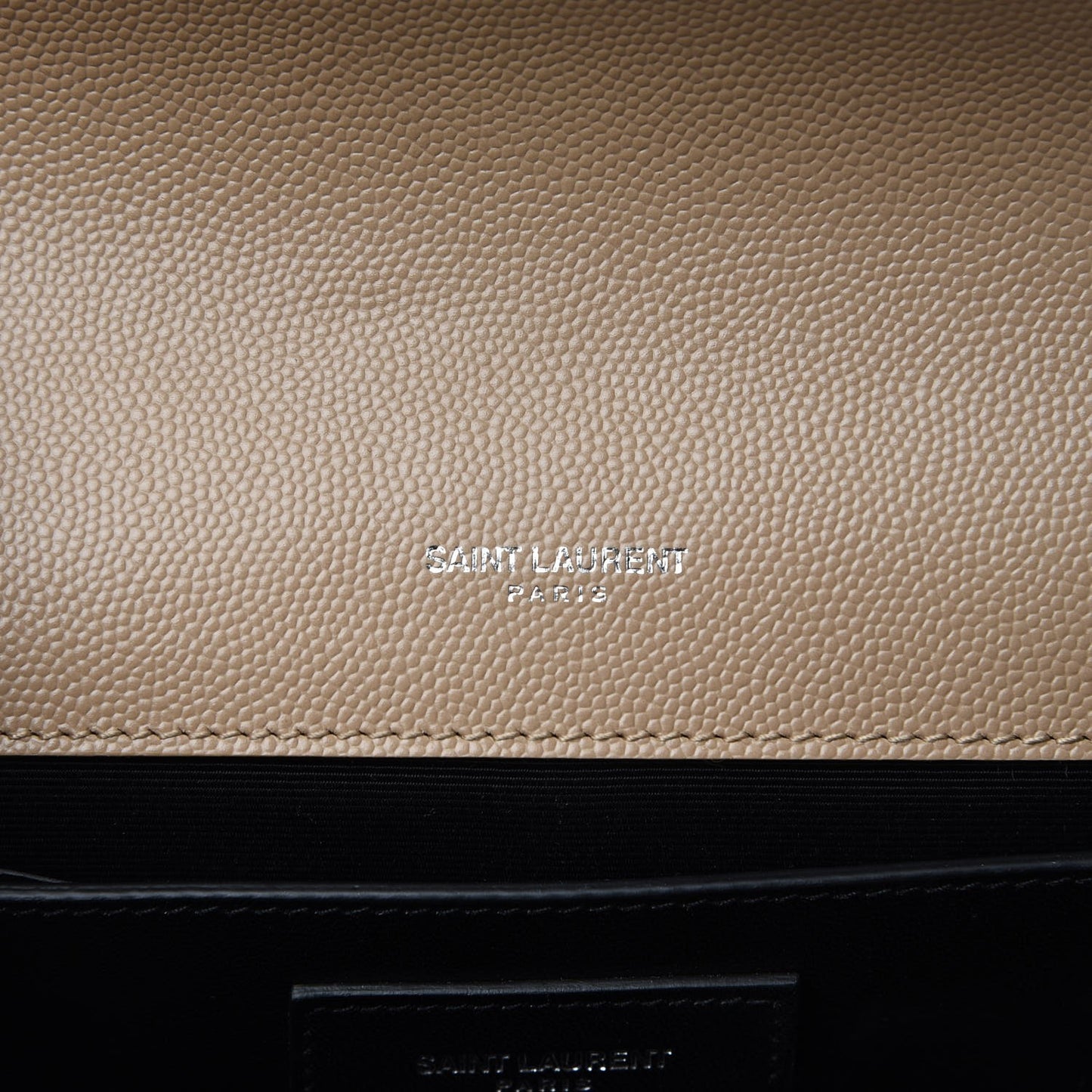 Grain De Poudre Medium Classic Monogram Kate Satchel Sable Beige