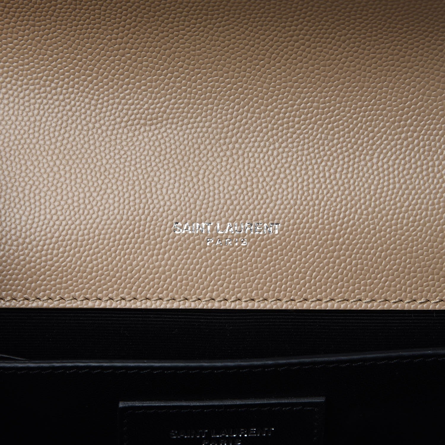 Saint Laurent Grain De Poudre Medium Classic Monogram Kate Satchel Sable Beige 6 of 7